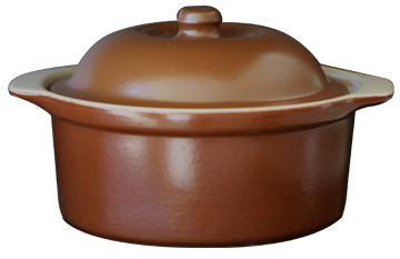 Produse - CERUTIL Oala ceramica cu capac 16x7cm 0,75l tabaco (R0271/TR077)