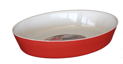 Produse - CERUTIL Tava ceramica ovala 25x21,5x5cm rosie (PO134)