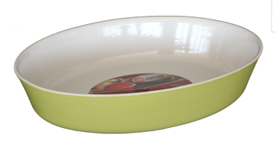 Produse - CERUTIL Tava ceramica ovala 25x21,5x5cm verde (PO134)