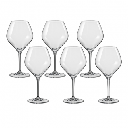 Articole sticlarie - CRYSTALEX AMOROSO Set 6 pahare vin roze 350ml, Bohemia Cristal