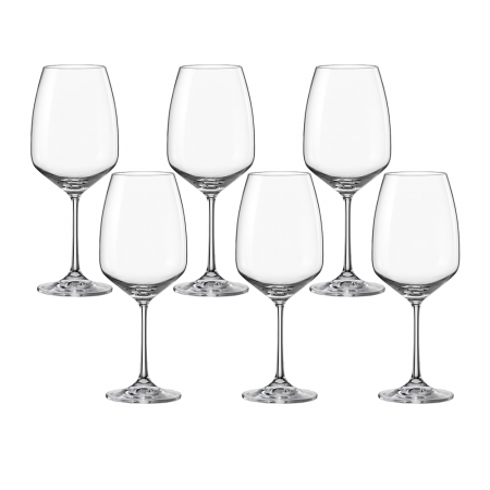 Articole sticlarie - CRYSTALEX GISELLE Set 6 pahare pentru vin 560ml, Bohemia Cristal