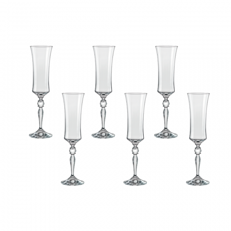 Articole sticlarie - CRYSTALEX GRACE Set 6 pahare vin spumant/sampanie 190ml, Bohemia Cristal