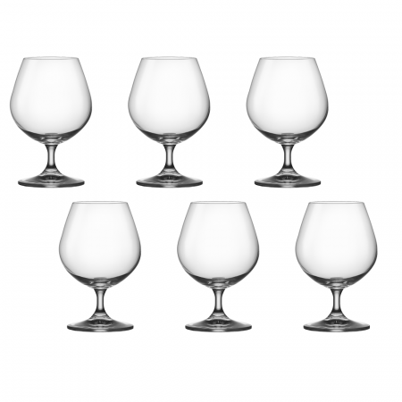 Articole sticlarie - CRYSTALEX LARA Set 6 pahare pentru coniac 400ml, Bohemia Cristal