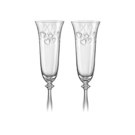 Articole sticlarie - CRYSTALEX LOVE Set 2 pahare mire si mireasa 190ml, Bohemia Cristal