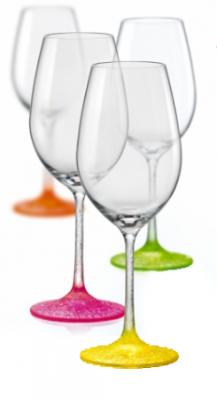 Produse - CRYSTALEX NEON FROZEN Set 4 pahare pentru vin 350ml, Bohemia Cristal