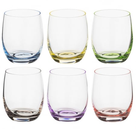 RAINBOW - CRYSTALEX RAINBOW Set 6 pahare pentru whisky 300ml, Bohemia Cristal