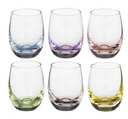RAINBOW - CRYSTALEX RAINBOW Set 6 pahare shot 60ml, Bohemia Cristal