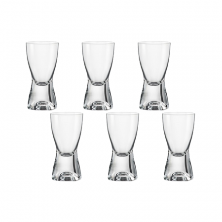 Articole sticlarie - CRYSTALEX SAMBA Set 6 pahare shot 70ml, Bohemia Cristal