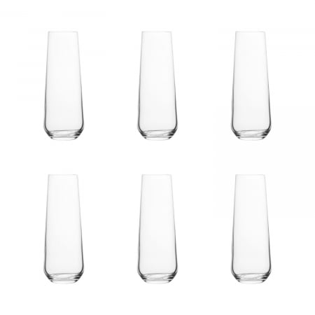 Articole sticlarie - CRYSTALEX SANDRA Set 6 pahare long drink/sampanie, 250ml, sticla, Bohemia Crystal