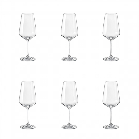 SANDRA - CRYSTALEX SANDRA Set 6 pahare vin, 350ml, sticla, Bohemia Crystal