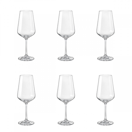 SANDRA - CRYSTALEX SANDRA Set 6 pahare vin rosu, 450ml, sticla, Bohemia Crystal