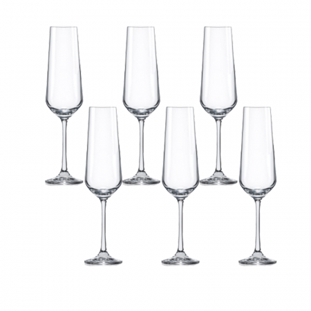 SIESTA - CRYSTALEX SIESTA Set 6 pahare pentru vin spumant 180ml, Bohemia Cristal