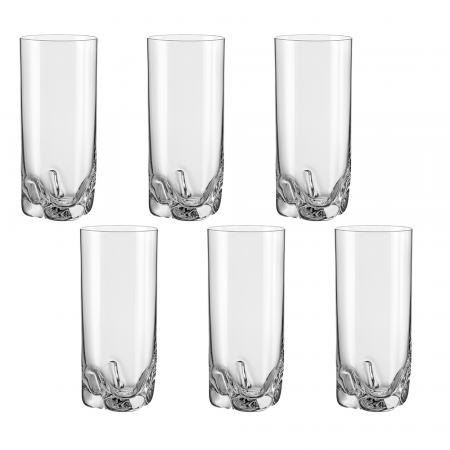 TRIO - CRYSTALEX TRIO Set 6 pahare bauturi racoritoare 300ml, Bohemia Cristal