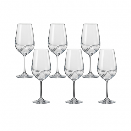 Articole sticlarie - CRYSTALEX TURBULENCE Set 6 pahare pentru vin rosu 550ml, Bohemia Cristal