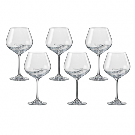 Articole sticlarie - CRYSTALEX TURBULENCE Set 6 pahare pentru vin rosu 570ml, Bohemia Cristal