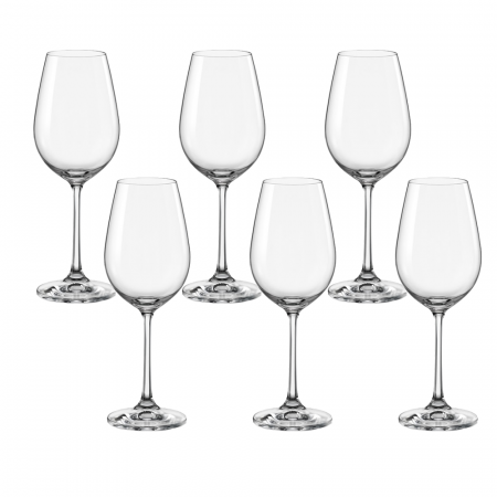 Articole sticlarie - CRYSTALEX VIOLA Set 6 pahare pentru vin alb 250ml, Bohemia Cristal