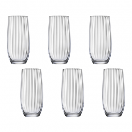 Articole sticlarie - CRYSTALEX WATERFALL Set 6 pahare bauturi racoritoare 350ml, Bohemia Cristal