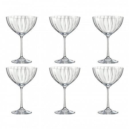 Articole sticlarie - CRYSTALEX WATERFALL Set 6 pahare pentru cocktail 340ml, Bohemia Cristal