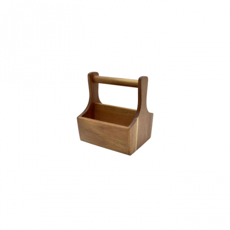 Servirea mesei - CULINARO ALAS Suport oliviera/condimente cu maner, din lemn acacia, 14,5x13xh16,4cm, Table Theatre