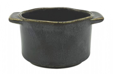 CULINARO ANTIQUE-BLACK Bol ramekin portelan cu manere, D11cm, 150ml [1]