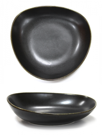 Antique-Black - CULINARO ANTIQUE-BLACK Farfurie adanca 23cm din portelan (TR0003-9B)