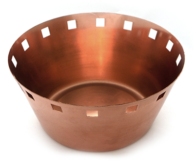 Servirea mesei - CULINARO ANTIQUE Cos paine 20,25x9cm inox cu strat cupru (SG-89321(B))