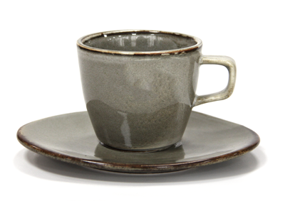 Antique-Grey - CULINARO ANTIQUE-GREY Ceasca cu farfurioara 220ml (TR0010-200C-G)