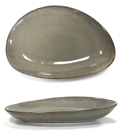 Antique-Grey - CULINARO ANTIQUE-GREY Platou adanc din portelan 30cm (TR0005-12G)