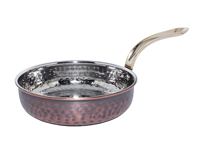 Servirea mesei - CULINARO ANTIQUE Tigaie cu relief 13,5x3,75cm 400ml din inox cu strat cupru (SG-86205(A))