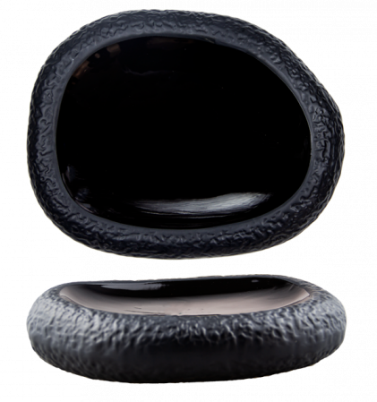 Black&White - CULINARO BLACK NEST Platou Cuib 23cm din portelan negru (F3002BY-9L)