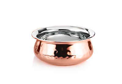 Servirea mesei - CULINARO Bol cu relief 14x6cm 600ml din inox cu strat cupru (SG-84101(B))