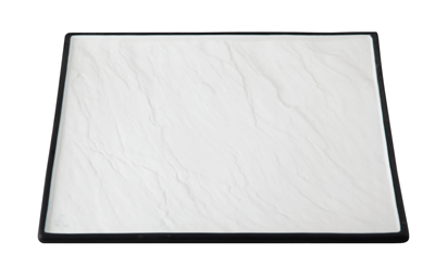 Buffet - CULINARO BUFFET Farfurie portelan 30x30cm patrata cu margine neagra mata (F2934BY-12W) 