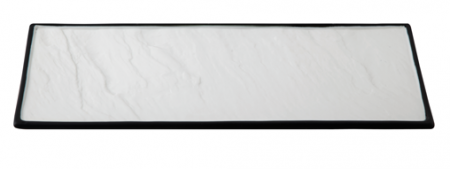 Buffet - CULINARO BUFFET Platou portelan 30x14cm cu margine neagra mata (F2935BY-12W)