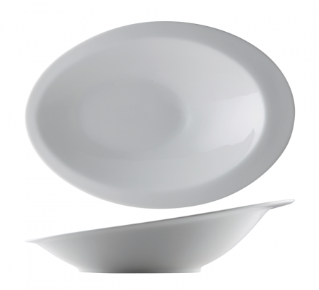 Buffet - CULINARO BUFFET Platou portelan oval, inclinat 38x26xh10cm