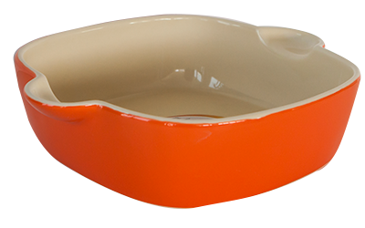 Culinaro Ceramica - CULINARO CERAMICA Tava ceramica 27x22x6,5cm pentru copt patrata orange (YR13208Q-10.5-O)
