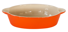 Culinaro Ceramica - CULINARO CERAMICA Tava ceramica 31x20x6,5cm pentru copt ovala orange (YR13206Q-12-O)