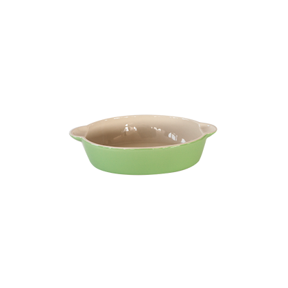 Culinaro Ceramica - CULINARO CERAMICA Tava ceramica 37x25,5x7cm pentru copt ovala verde