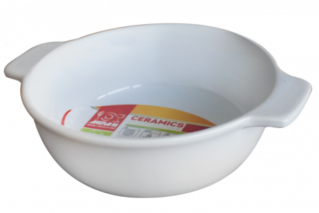 Ceramica - CULINARO CERAMICA Tava ceramica cu manere 18x15xh4,5cm rotunda pentru cuptor (YR15212Q-7.75)
