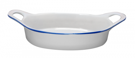 Ceramica - CULINARO CERAMICA Tava ovala de copt 27x14,3x7cm ceramica alba (UN30-003-1-W)