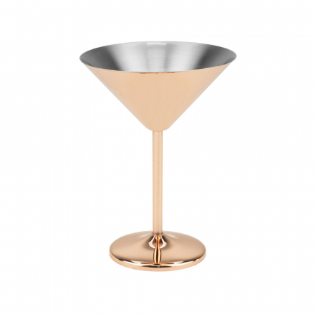Produse - CULINARO COPPER Pahar martini din inox, 250ml, 12xh16cm, Rose Gold