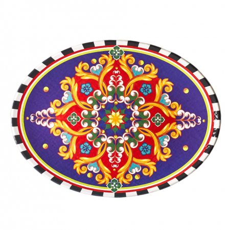 Platouri si boluri melamina - CULINARO CORDOBA Platou oval melamina, 49x36xh4,4cm