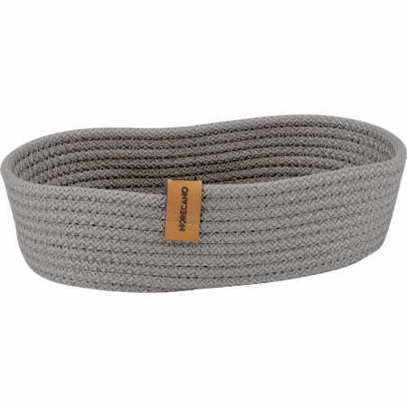 Servirea mesei - CULINARO Cos paine/depozitare oval din snur textil impletit, 25x15xh6cm, gri antracit