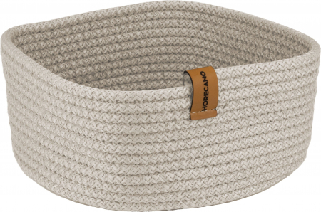 Servirea mesei - CULINARO Cos paine/depozitare patrat din snur textil impletit, 19x19xh7cm, crem