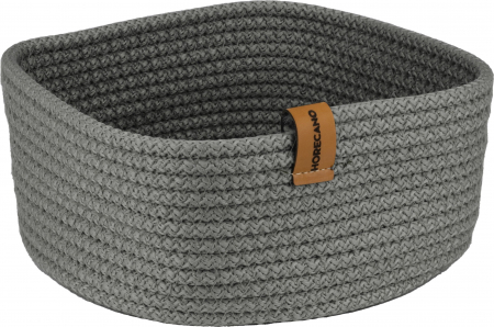 Servirea mesei - CULINARO Cos paine/depozitare patrat din snur textil impletit, 19x19xh7cm, gri antracit