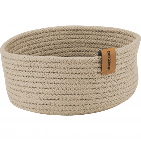 Servirea mesei - CULINARO Cos paine/depozitare rotund din snur textil impletit, D19xh7cm, bej