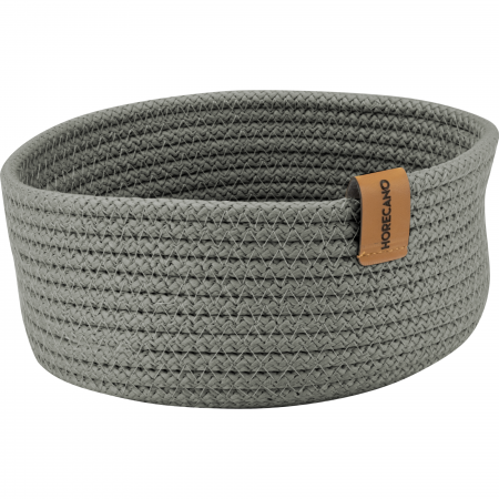 Servirea mesei - CULINARO Cos paine/depozitare rotund din snur textil impletit, D19xh7cm, gri antracit