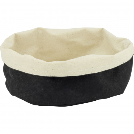 Servirea mesei - CULINARO Cos paine textil oval, 20x15xh10cm, negru/crem