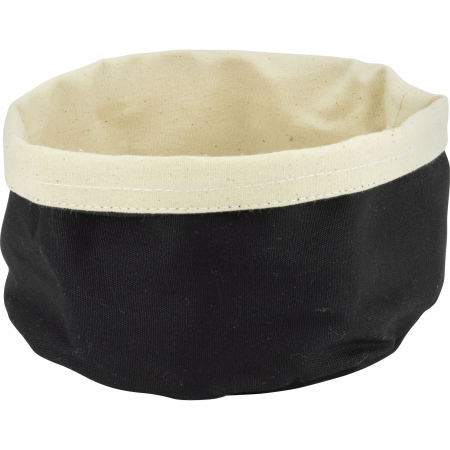 Servirea mesei - CULINARO Cos paine textil rotund, D17xh11cm, negru/crem