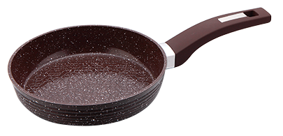 Tigai antiaderente - CULINARO ECO Tigaie inductie 28cm, aluminiu cu strat ceramic antiaderent marmorat, maro