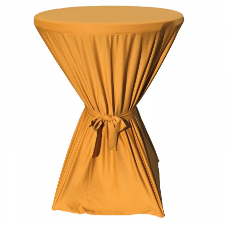 Mobilier catering - CULINARO Fata de masa cu panglica pentru mese cocktail 80xh110cm, gold